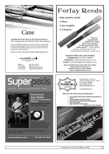 Double Reed 70 cover - British Double Reed Society