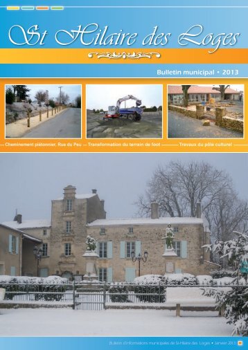 Bulletin janvier 2013 - Commune de Saint Hilaire des Loges