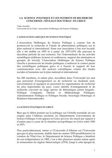 Lire sa contribution... - Association française de science politique