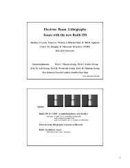 Electron Beam Lithography Issues with the New Raith 150