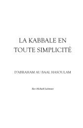 LA KABBALE EN TOUTE SIMPLICITé - Vers La Lumiere