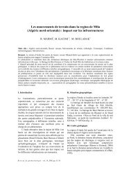 (Algérie nord-orientale) : impact sur les infrastructures