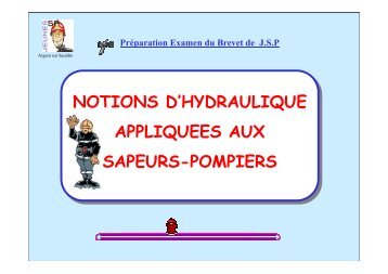 Cours d'hydraulique prepa brevet - Jeunes Sapeurs Pompiers ...