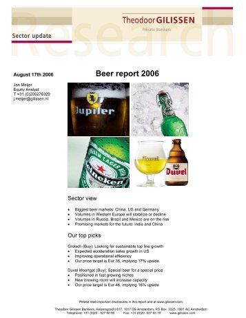 Beer report 2006 - Duvel Moortgat