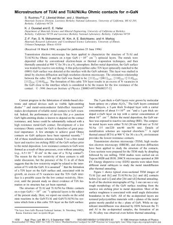 Microstructure of Ti/Al and Ti/Al/Ni/Au Ohmic contacts for n-GaN