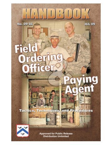 Field Ordering Officer and Paying Agent Handbook - US Army ...