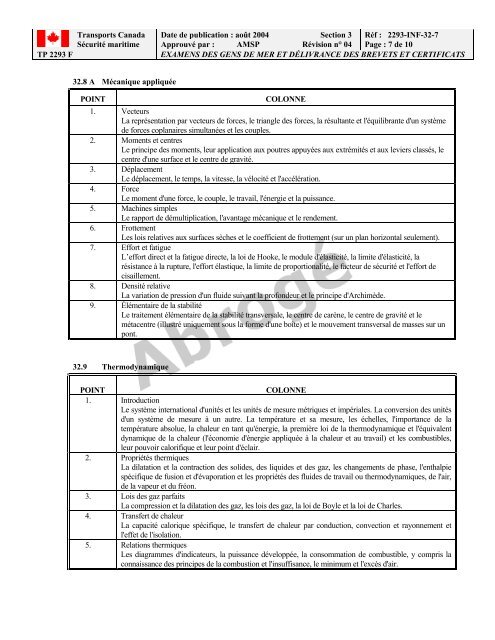 TP 2293F EXAMENS DES GENS DE MER ET ... - Transport Canada