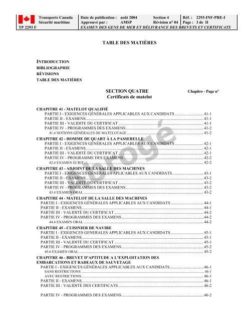 TP 2293F EXAMENS DES GENS DE MER ET ... - Transport Canada