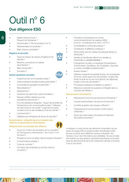 Outils ESG à l'intention des gestionnaires de fonds - CDC