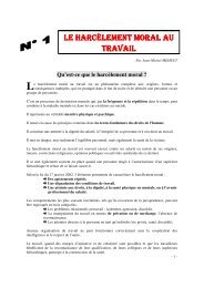 Le Harcelement Moral Au Travail Travail Sstfp Sante Securite Au