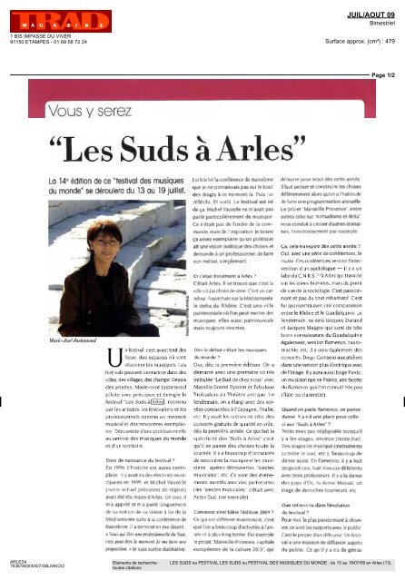 GEO correspond-il à vos attentes ? - Les Suds à Arles