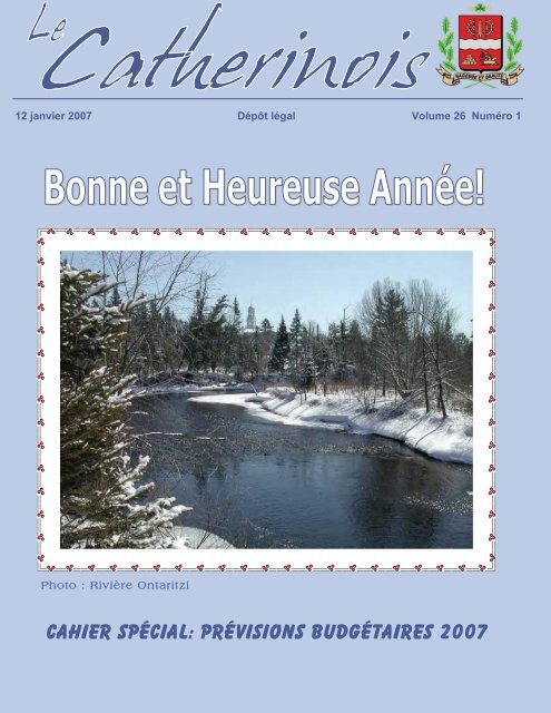 Cahier spécial: PRÉVISIONS BUDGÉTAIRES 2007 - Ville de Sainte ...