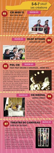 6 - 7 - 8 juillet - Les Zaccros d'ma Rue