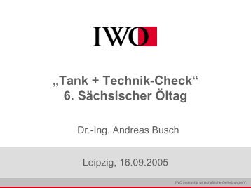 Vortrag Tank+Technik-Check