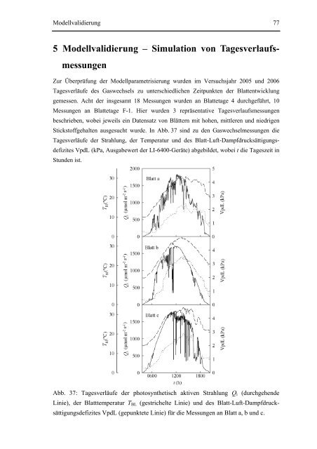 5 Modellvalidierung – Simulation von Tagesverlaufs- messungen