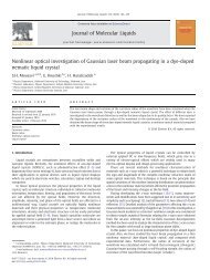 Nonlinear optical investigation of Gaussian laser beam propagating ...