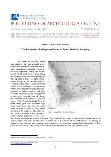 The Formation of a Regional Center in South Arabia in Antiquity