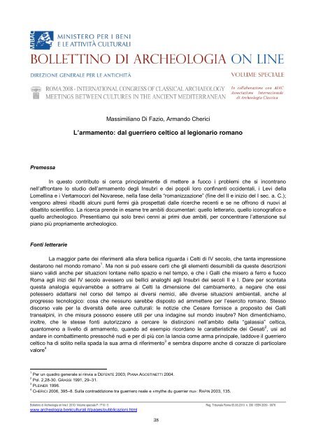 L'armamento: dal guerriero celtico al legionario romano