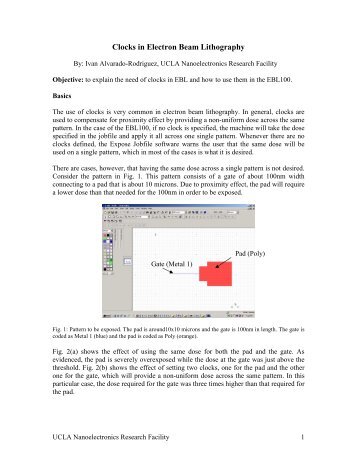 Clocks in Electron Beam Lithography