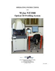 Wyko NT3300 Optical 3D Profiling System - Login | Nanolab, UCLA