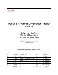 Dektak 8 Advanced Development Profiler Manual
