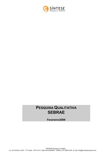 pesquisa qualitativa sebrae