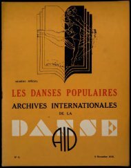 les danses populaires - Médiathèque du Centre national de la danse