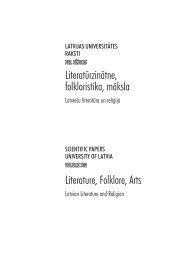 Literatūrzinātne, folkloristika, māksla Literature, Folklore, Arts