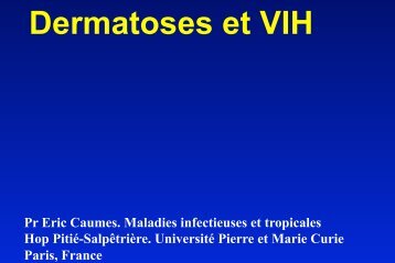 Dermatoses et VIH - DIU VIH SIDA