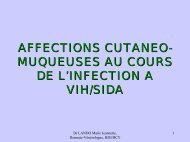 Affections cutaneo-muqueuses au cours de l'infection à VIH/SIDA