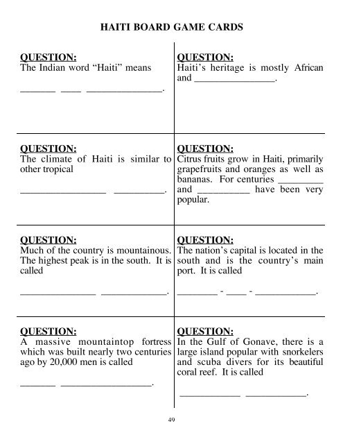 Haitian Culture Curriculum Guide