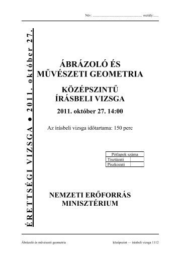 ÁBRÁZOLÓ ÉS MŰVÉSZETI GEOMETRIA