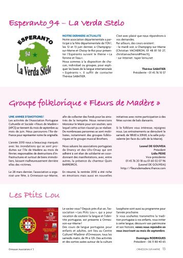 Esperanto 94 – La Verda Stelo Groupe folklorique « Fleurs de ...