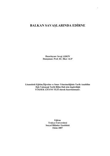 balkan savaşlarında edirne