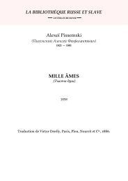 Alexeï Pissemski MILLE ÂMES - Littérature russe