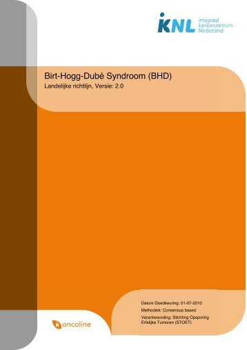 Richtlijn: Birt-Hogg-Dubé Syndroom (BHD) (2.0) - Med-Info