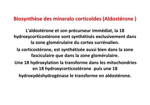 Hormones steroides - Médecine Algérie