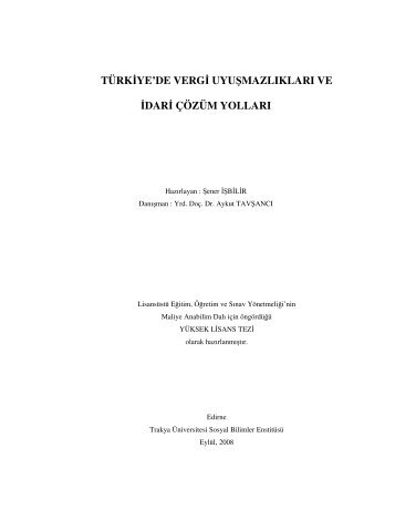 türkiye'de vergi uyuşmazlıkları ve idari çözüm yolları