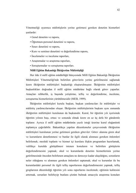 ilköğretim kurumlarındaki yöneticilerin denetleme faaliyetlerine