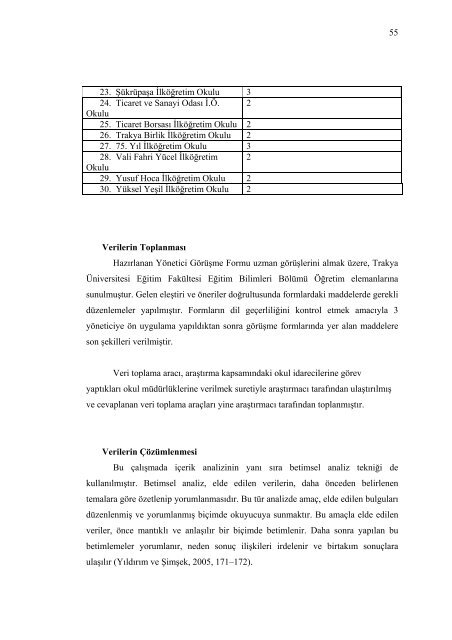 ilköğretim kurumlarındaki yöneticilerin denetleme faaliyetlerine