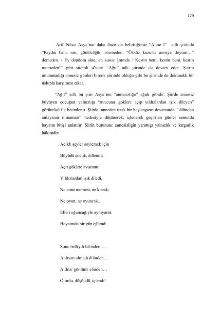 CUMHURİYET DÖNEMİ ŞİİRİNDE ANNE