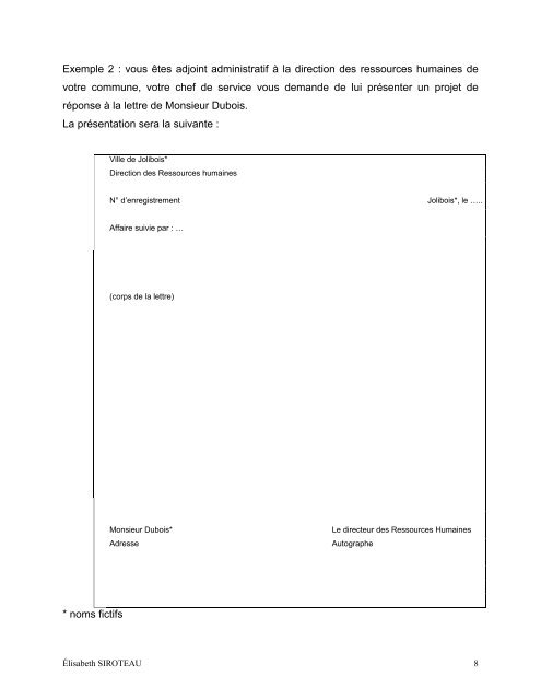 La lettre administrative