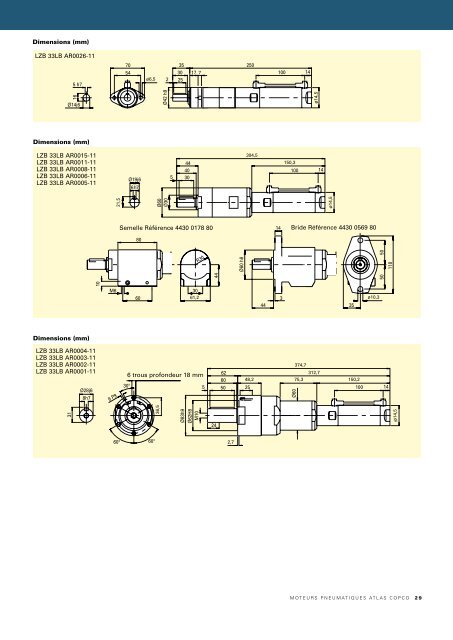 Moteurs pneumatiques Atlas Copco