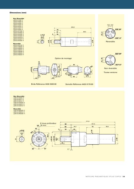 Moteurs pneumatiques Atlas Copco