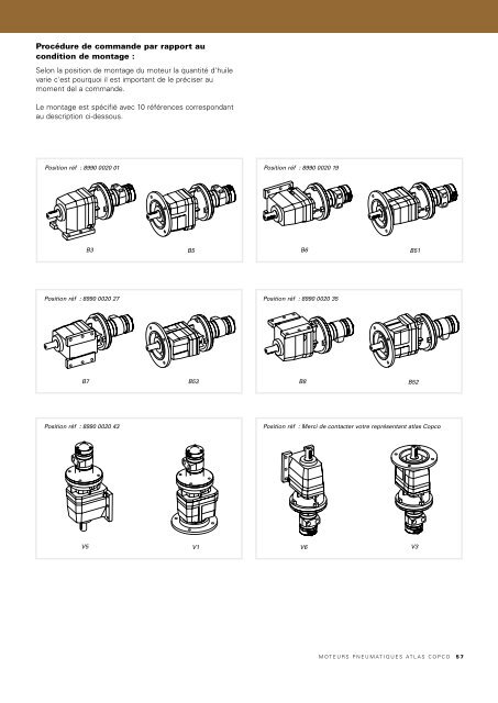 Moteurs pneumatiques Atlas Copco