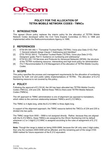 Tetra MNC Public Policy Document