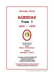 AGENDAS - Les Amis de George Sand