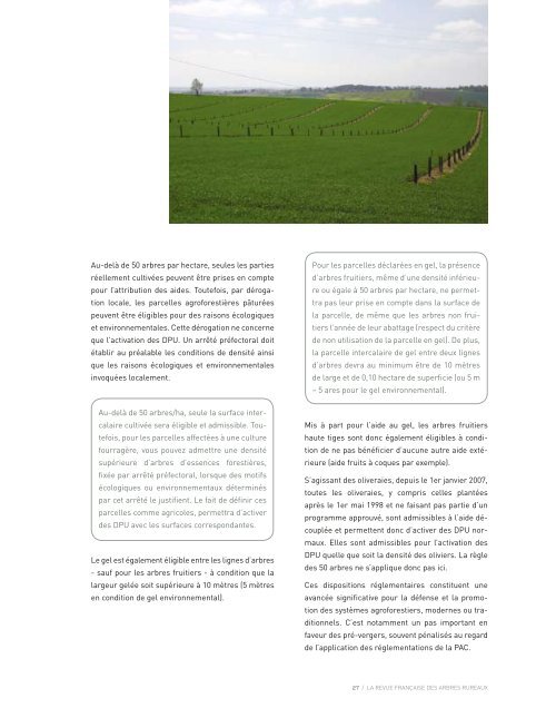 Agroforesteries n° 1 - Association Française d'Agroforesterie