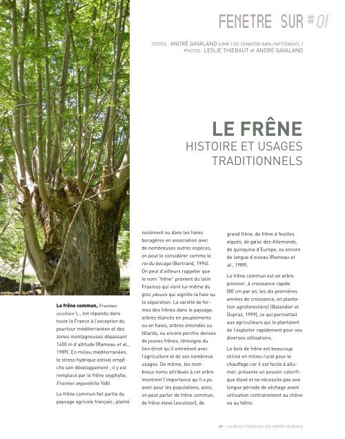 Agroforesteries n° 1 - Association Française d'Agroforesterie