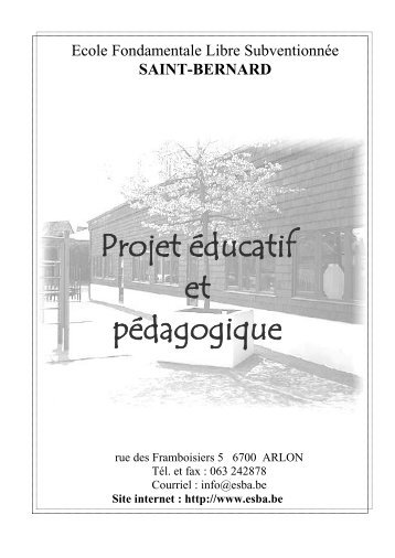 Projet éducatif et pédagogique - ESBA
